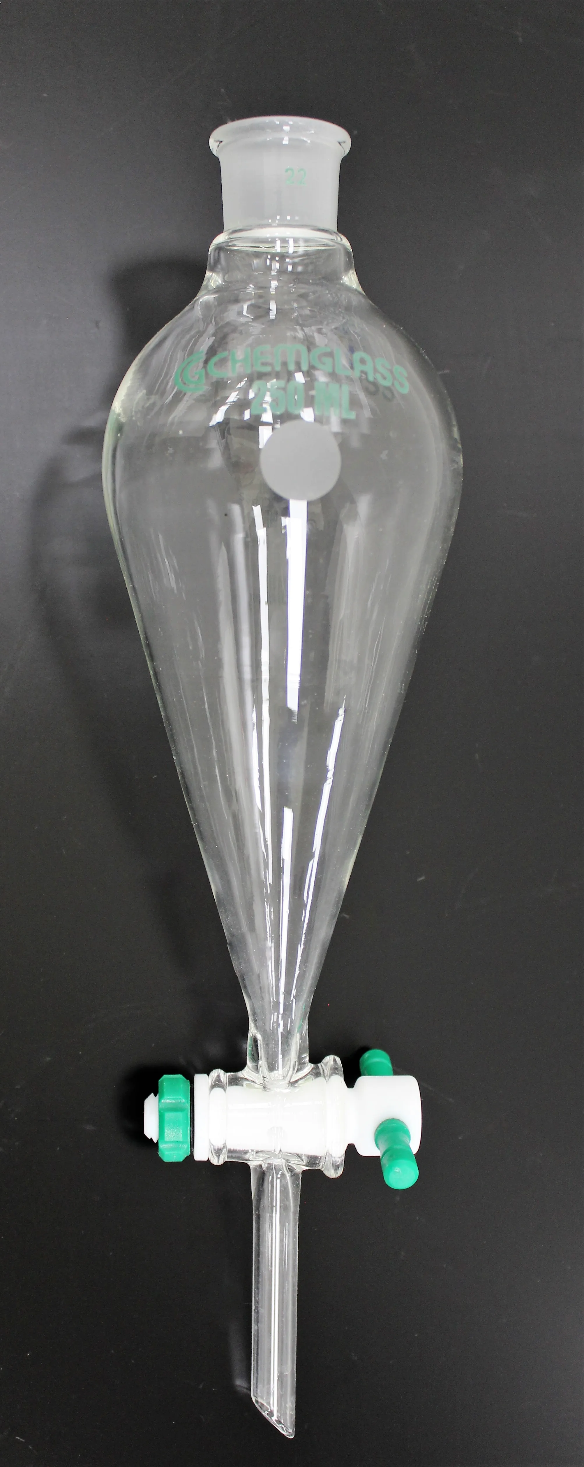 CHEMGLASS Teardrop Funnels Box of 11pcs: 125ml, 250ml, 500ml, 1000ml and 2000ml