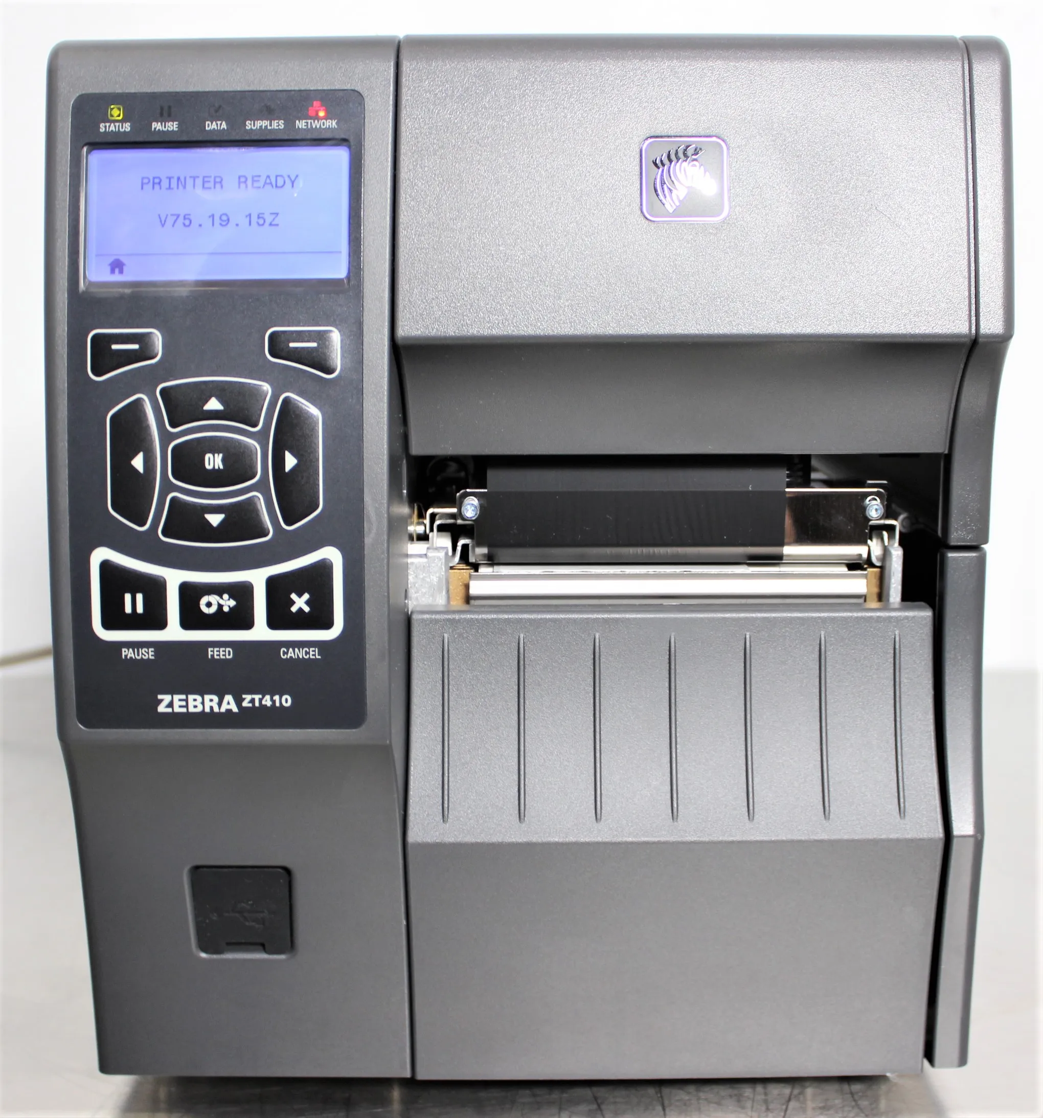 Zebra Industrial Thermal Transfer Tabletop Label Printer ZT410