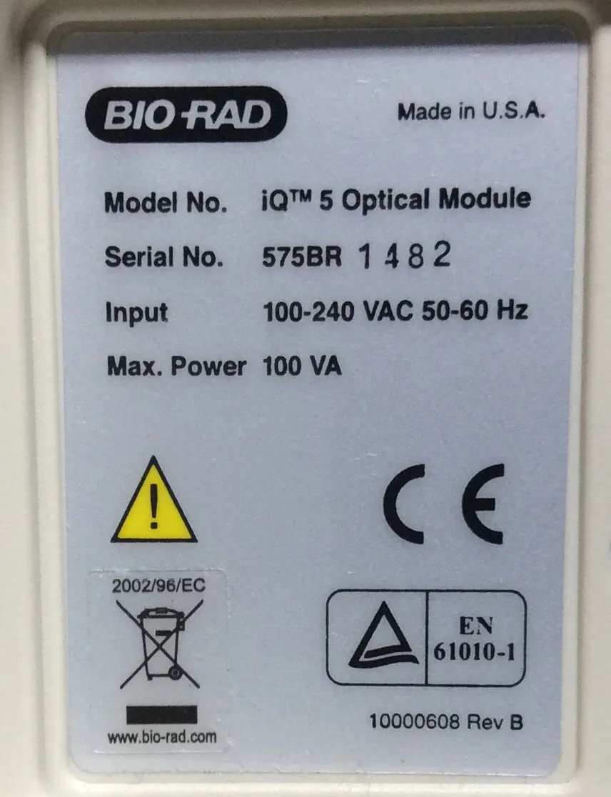 BIO-RAD iCycler Thermal Cycler with iQ5 Optical Module PCR