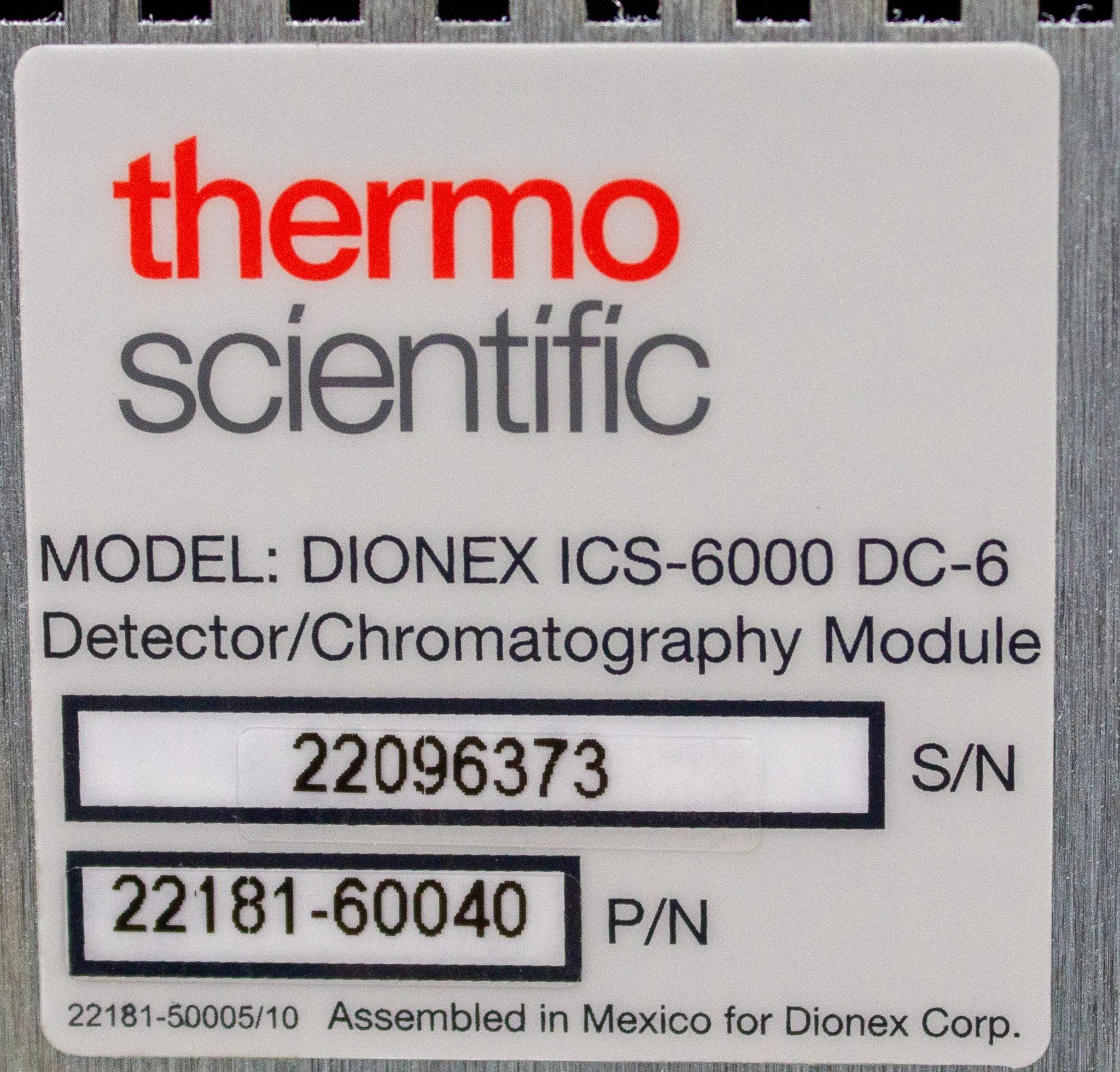 Thermo Dionex ICS-6000 DC-6 Detector/Chromatography Module 22181-60040 for Parts