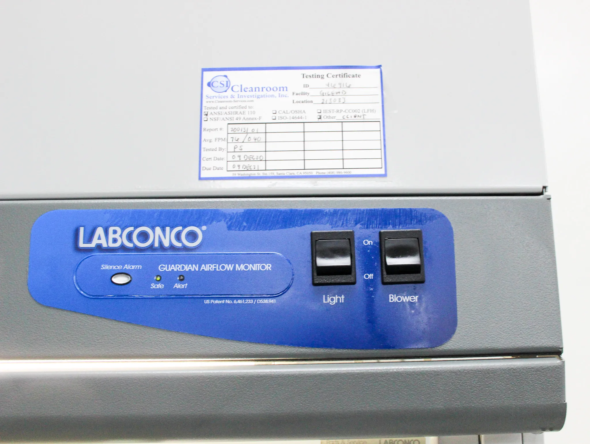 Labconco 6' XPert Filtered Balance System with Guardian Airflow Monitor 3950601