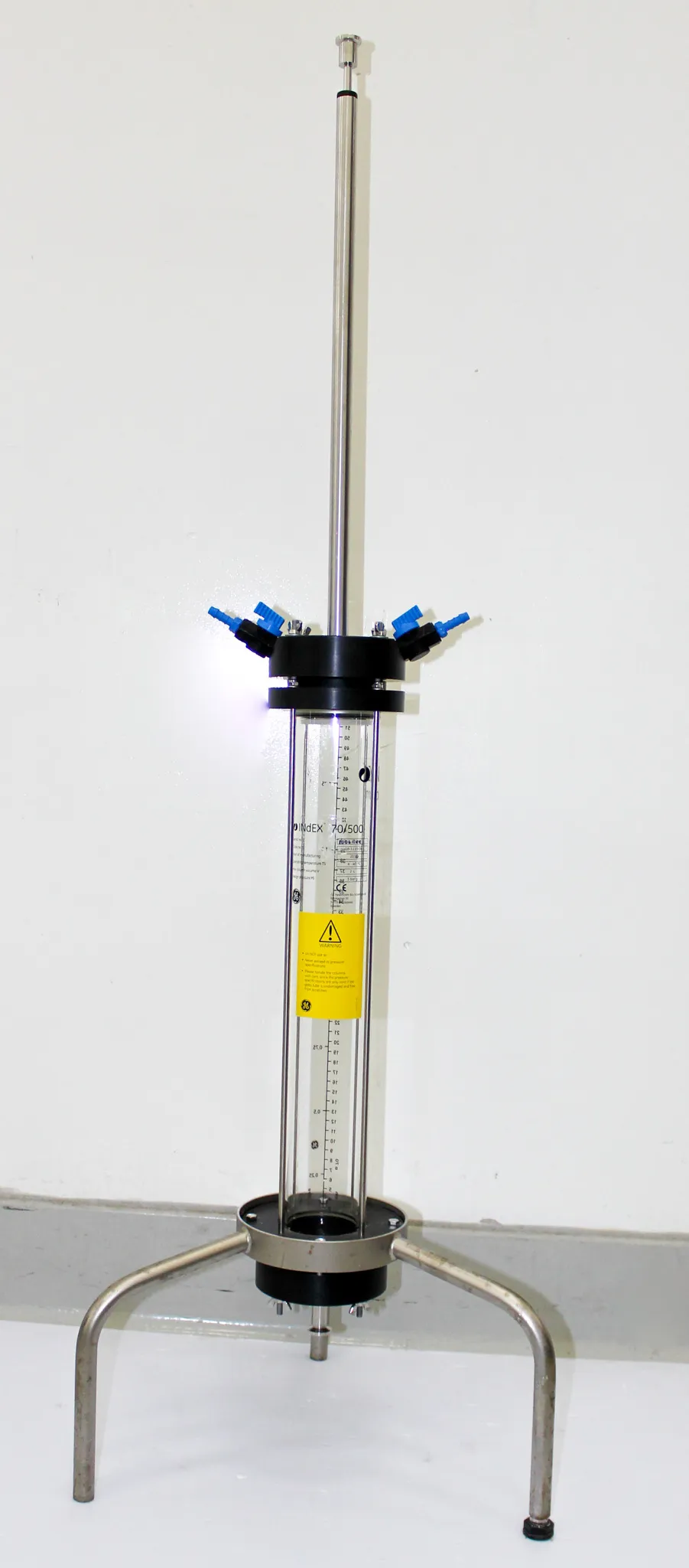 GE Healthcare Bio-Sciences Index Column 70/500 Chromatography Column with Stand