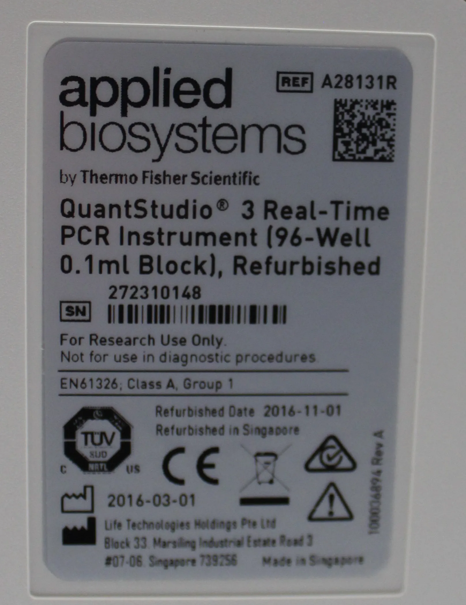 Applied Biosystems QuantStudio 3 Real-Time PCR System