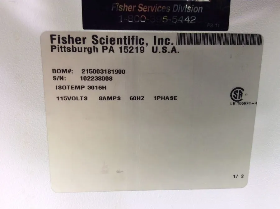 Fisher Scientific Isotemp 3016H Digital Heated Circulating Water Bath