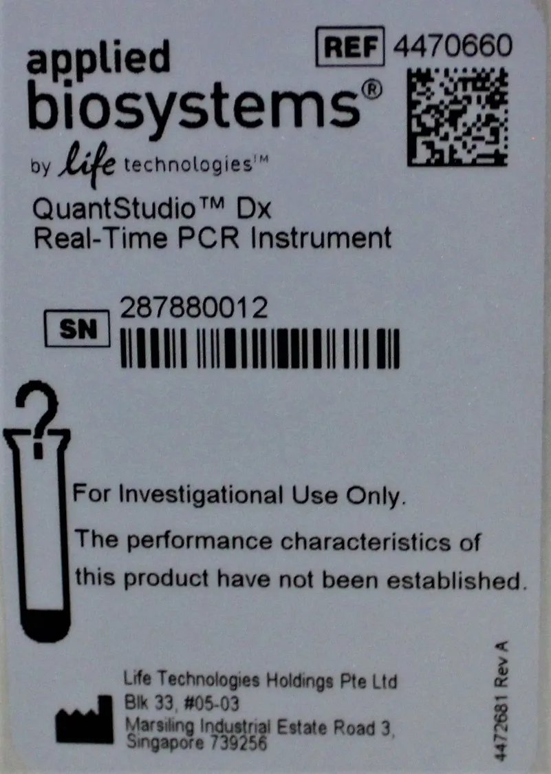 Applied Biosystems QuantStudio Real-Time PCR Instrument 96-Well Fast Block