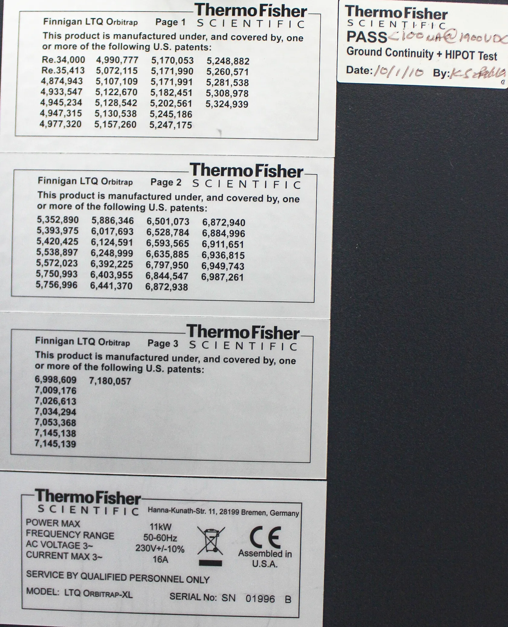 Thermo Fisher LTQ Orbitrap XL Hybrid FT Mass Spectrometer - AS-IS