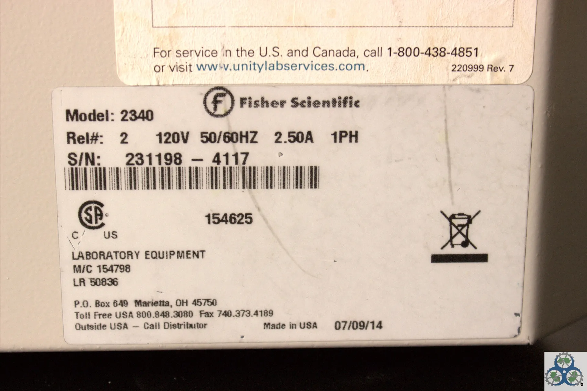 Fisher Scientific Isotemp Heated Water Bath Model 2340 - Used Lab Equipment