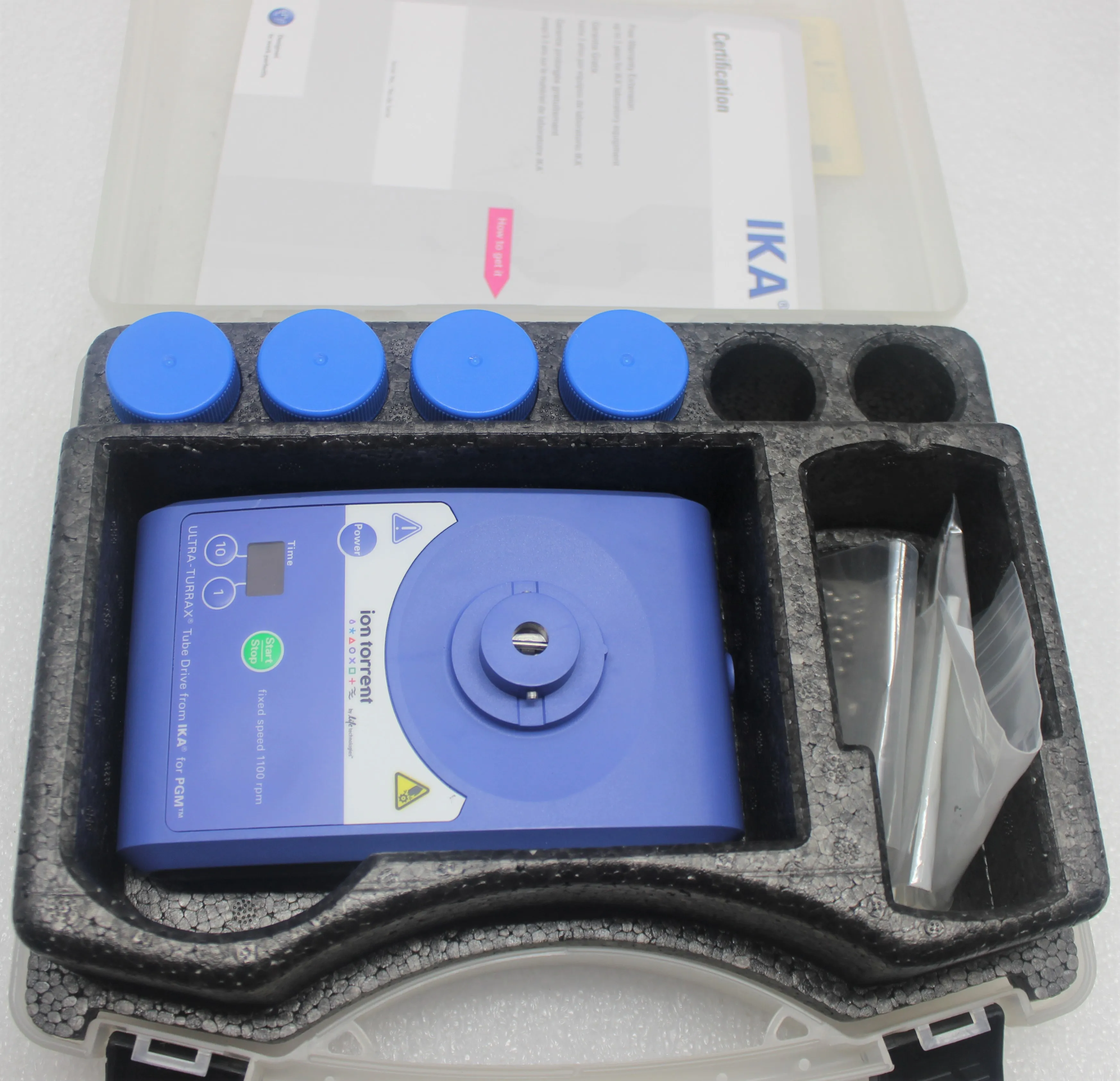 IKA ULTRA-TURRAX Tube Drive for Personal Genome Machine System DNA Sequencing Workflow