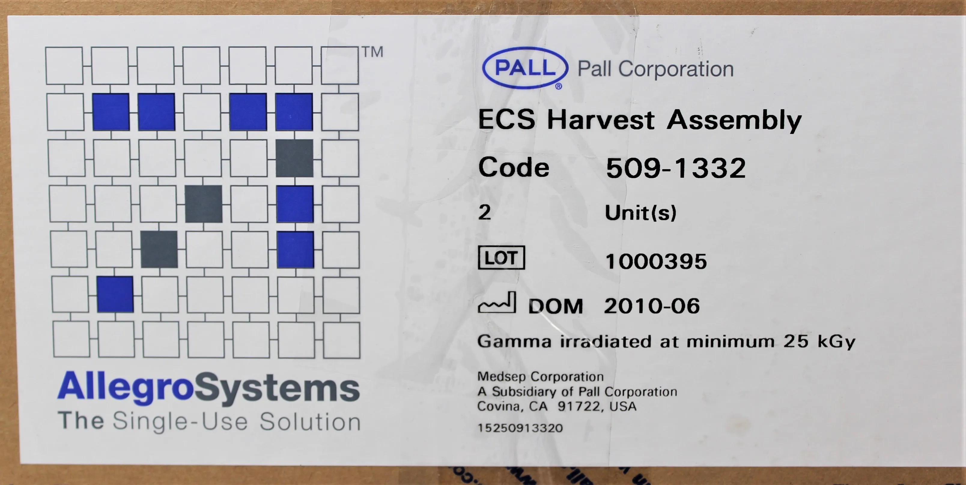 Pall ECS Harvest Assembly 509-1332 Turnkey Fully Functional System - New other (see details)