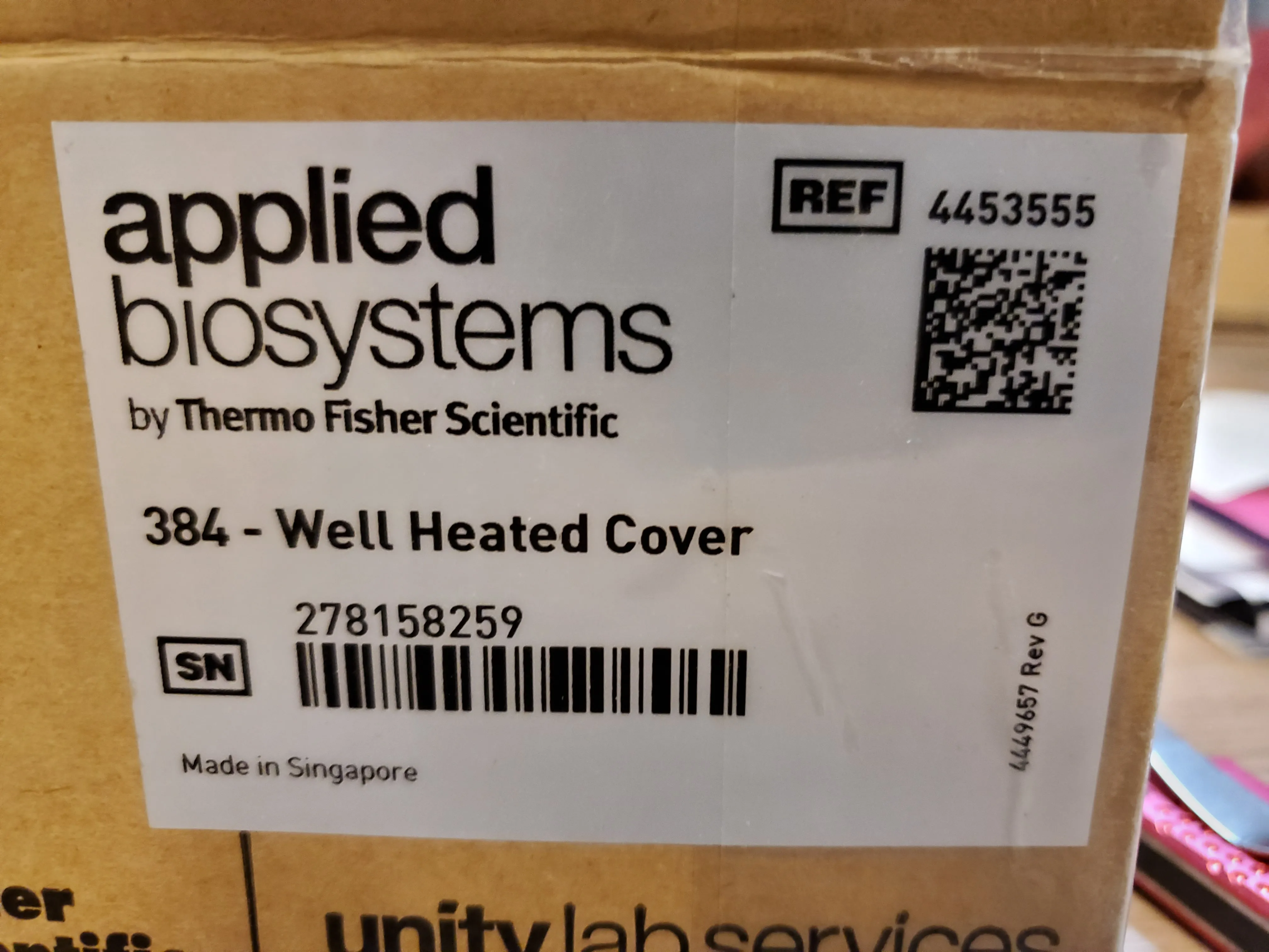 Applied Biosystems 384-Well Heated Cover for ViiA7 PCR System PN 4453555