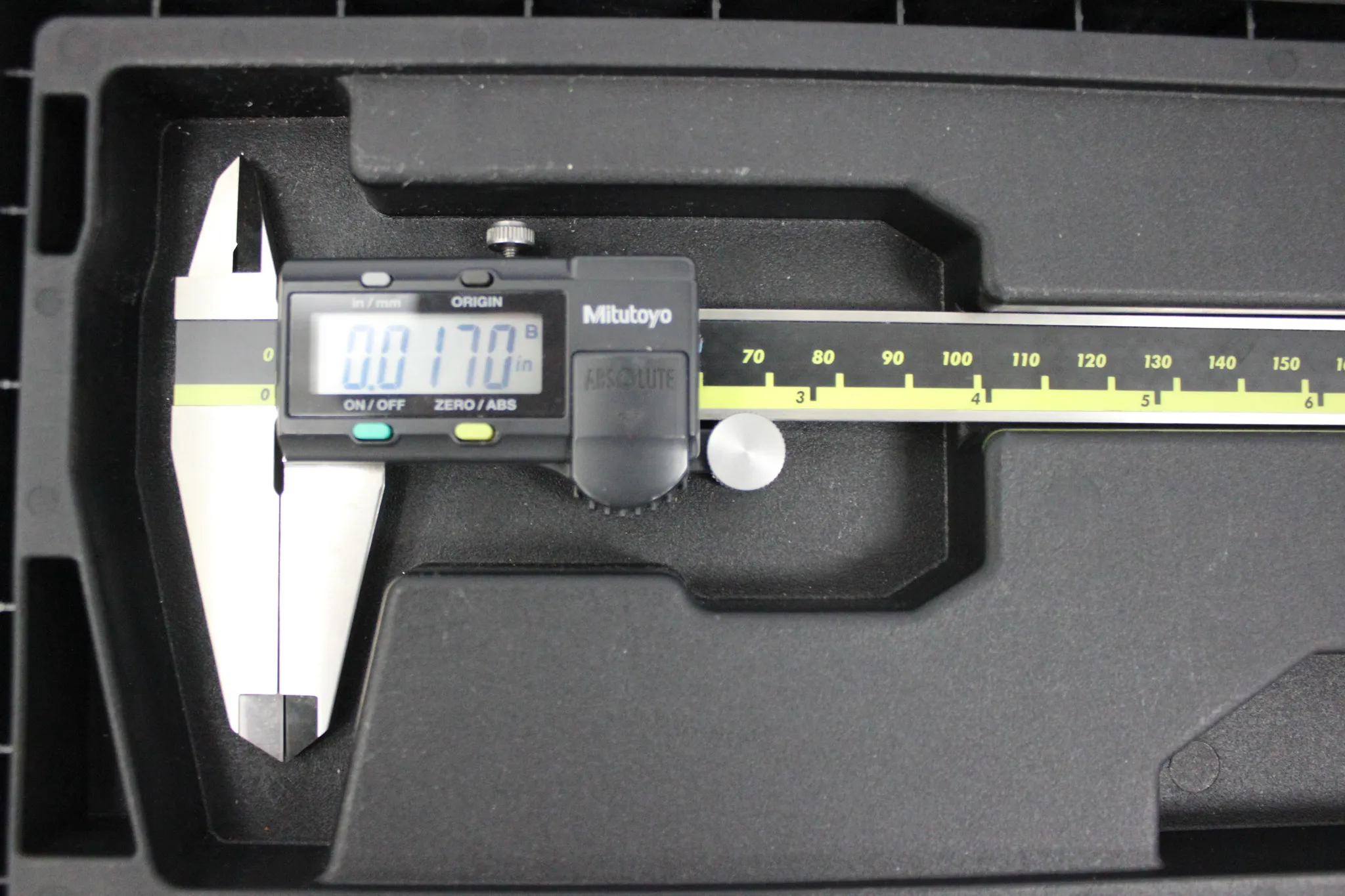 Mitutoyo ABSOLUTE Digital Caliper 500-172-30, SPC Output Capable, Metric/Inch, Carbide-Tipped Jaws