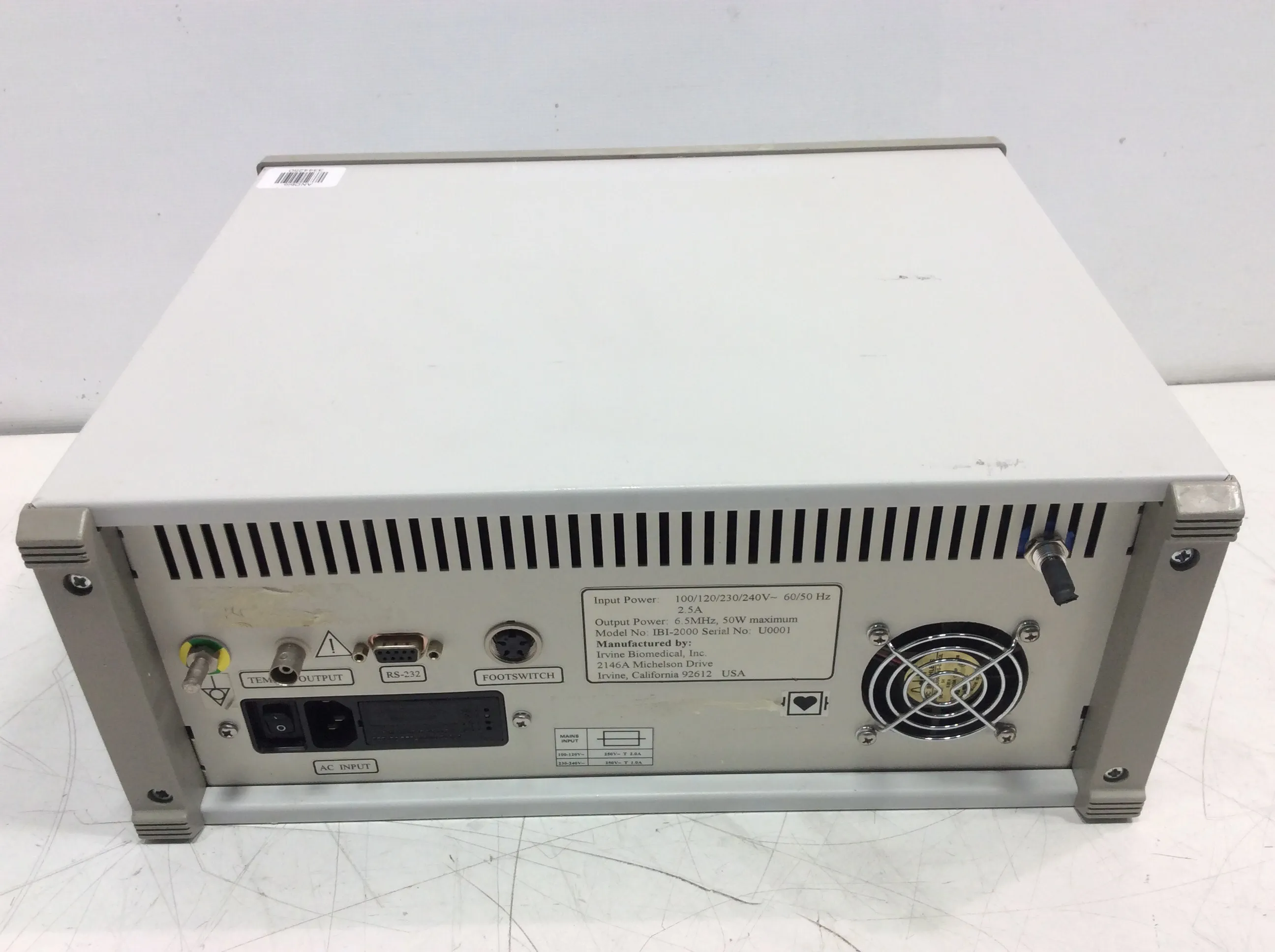 Irvine Biomedical IBI-2000 Ultrasound Ablation Generator