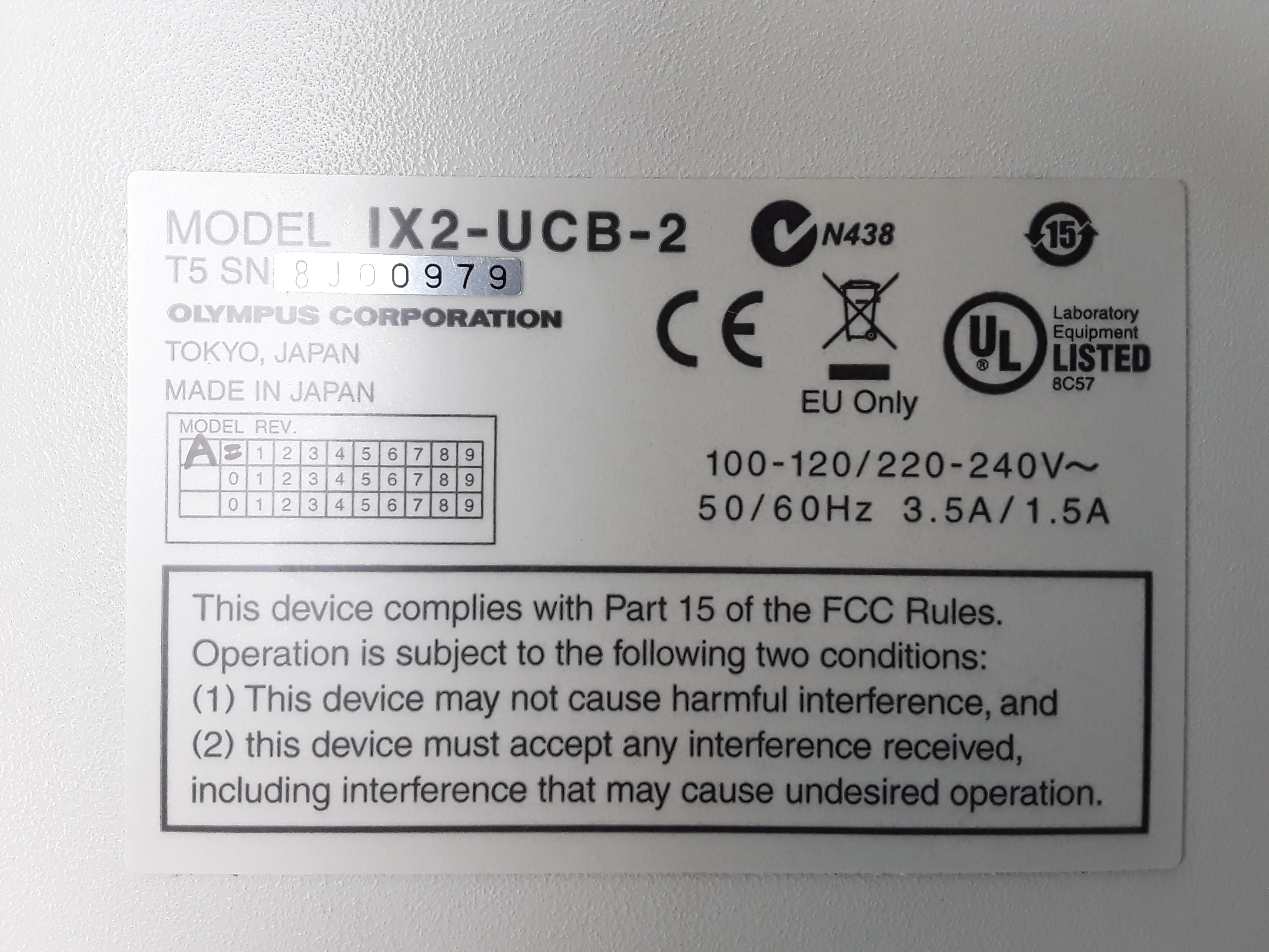 Olympus IX2-UCB-2 Microscope Controller