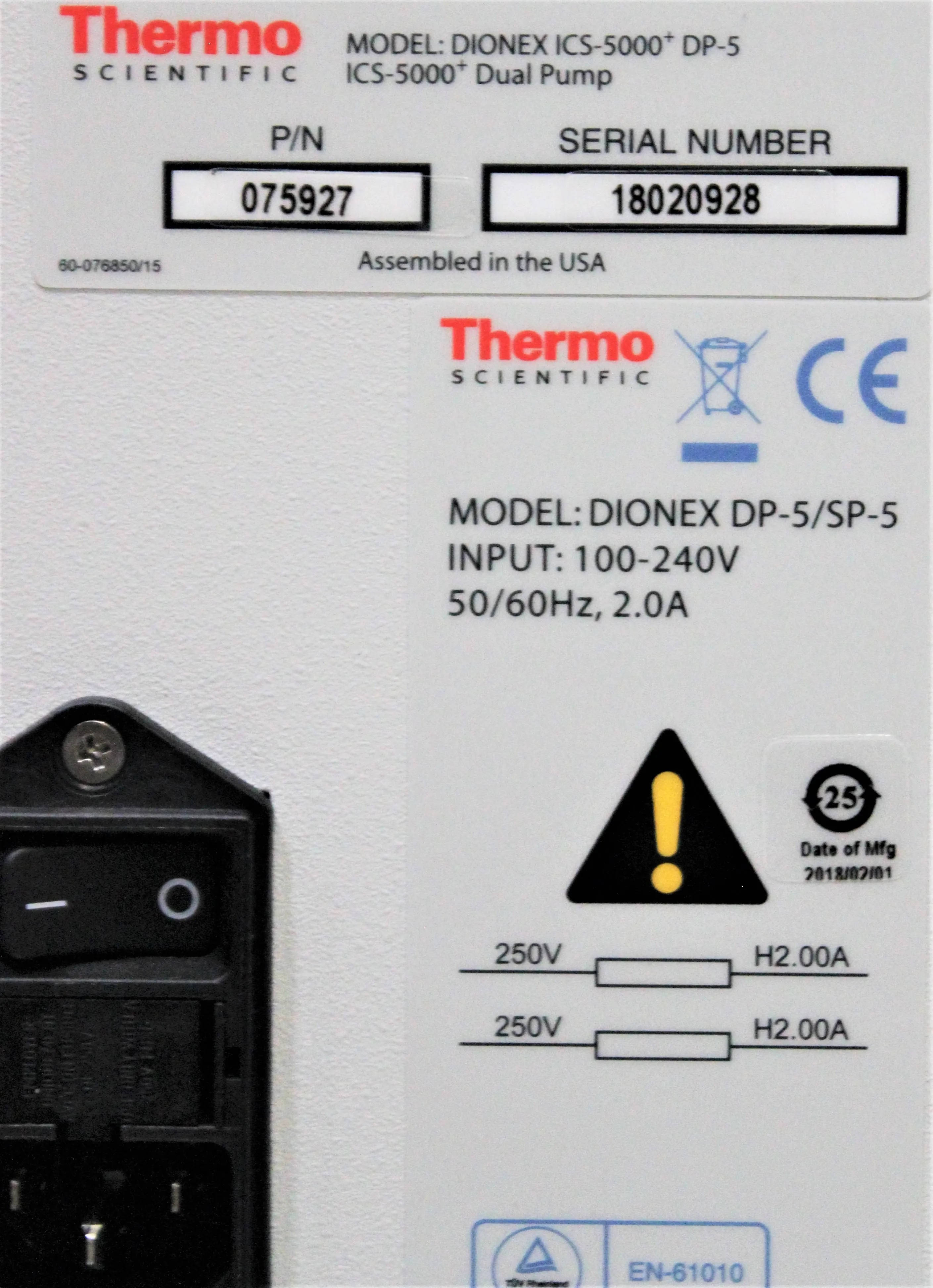 Thermo Scientific Dionex DP-5/SP-5 Analytical Pump - Used Laboratory Equipment