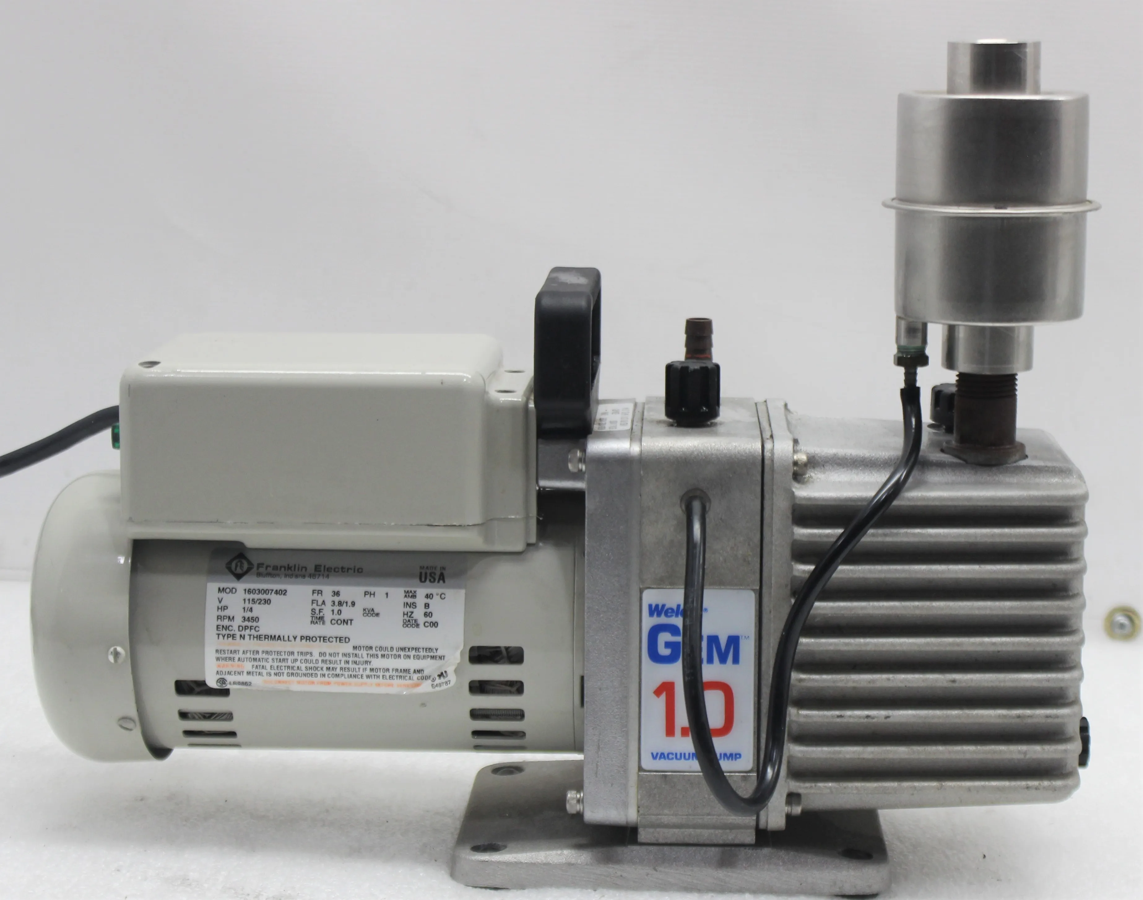 Welch 8890A GEM 1.0 Dual Stage Rotary Vane Mechanical Vacuum Pump 120V 60Hz US