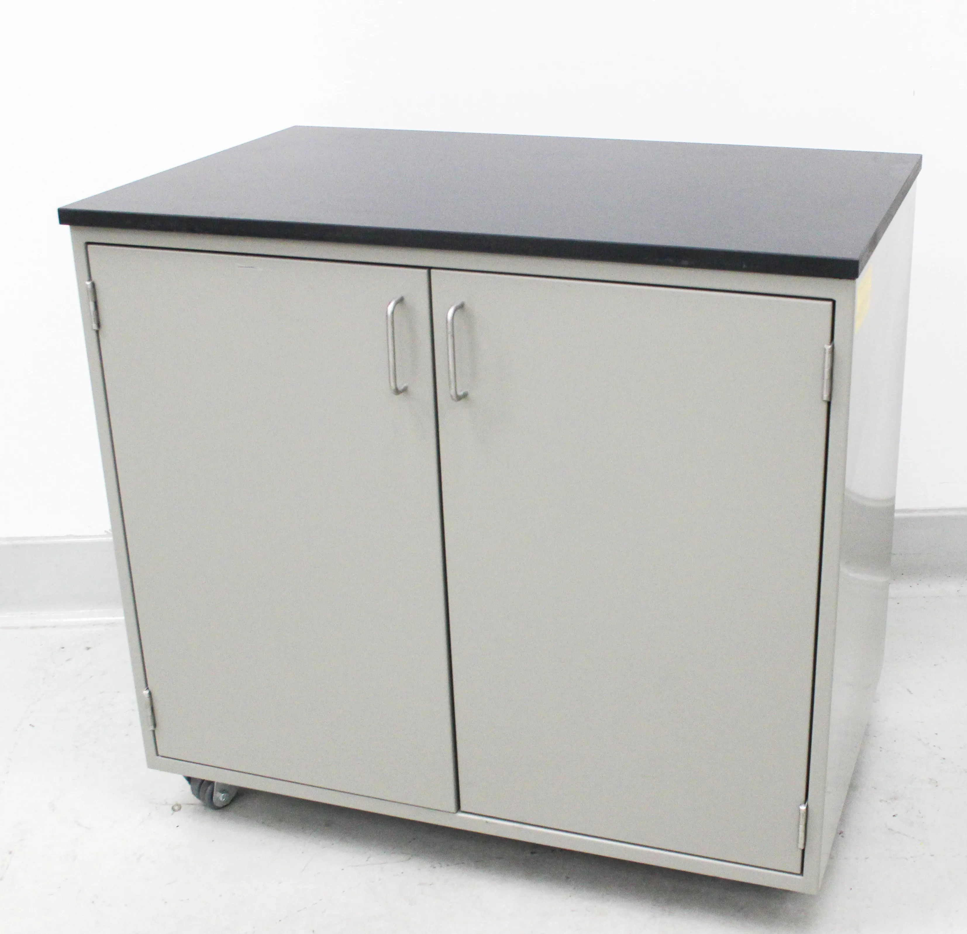 Fisher Hamilton Mobile Work-Height Storage Cabinet Double Door Steel