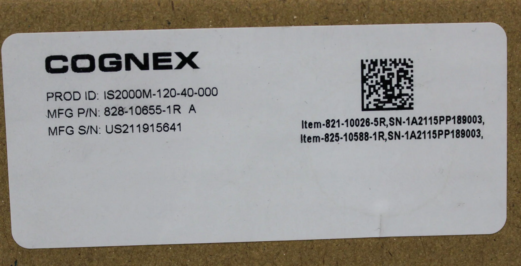 COGNEX IS2000M-120-40-000 Turnkey Lab Accessory Kit