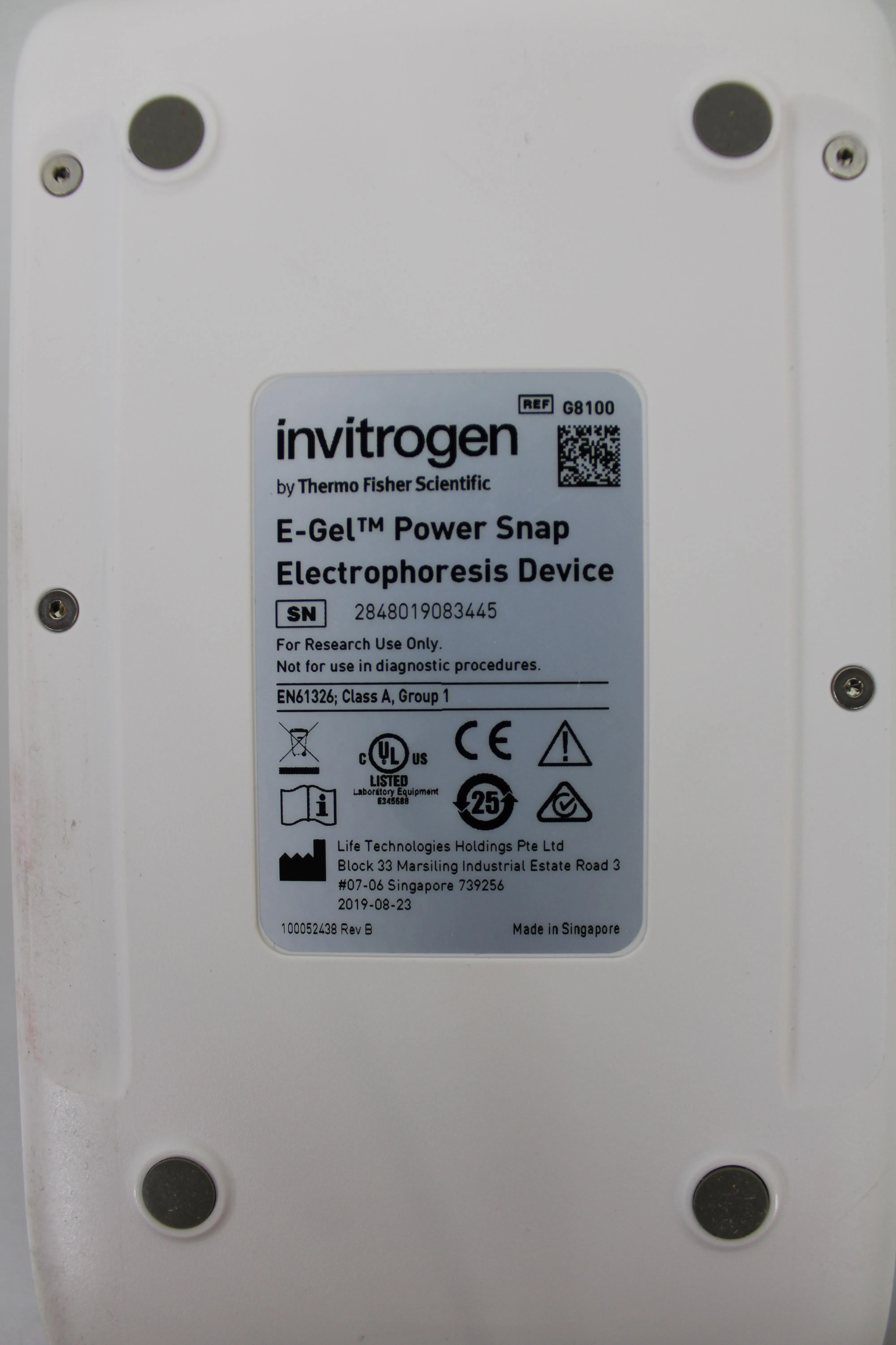 Invitrogen E-Gel Power Snap Electrophoresis Device G8100