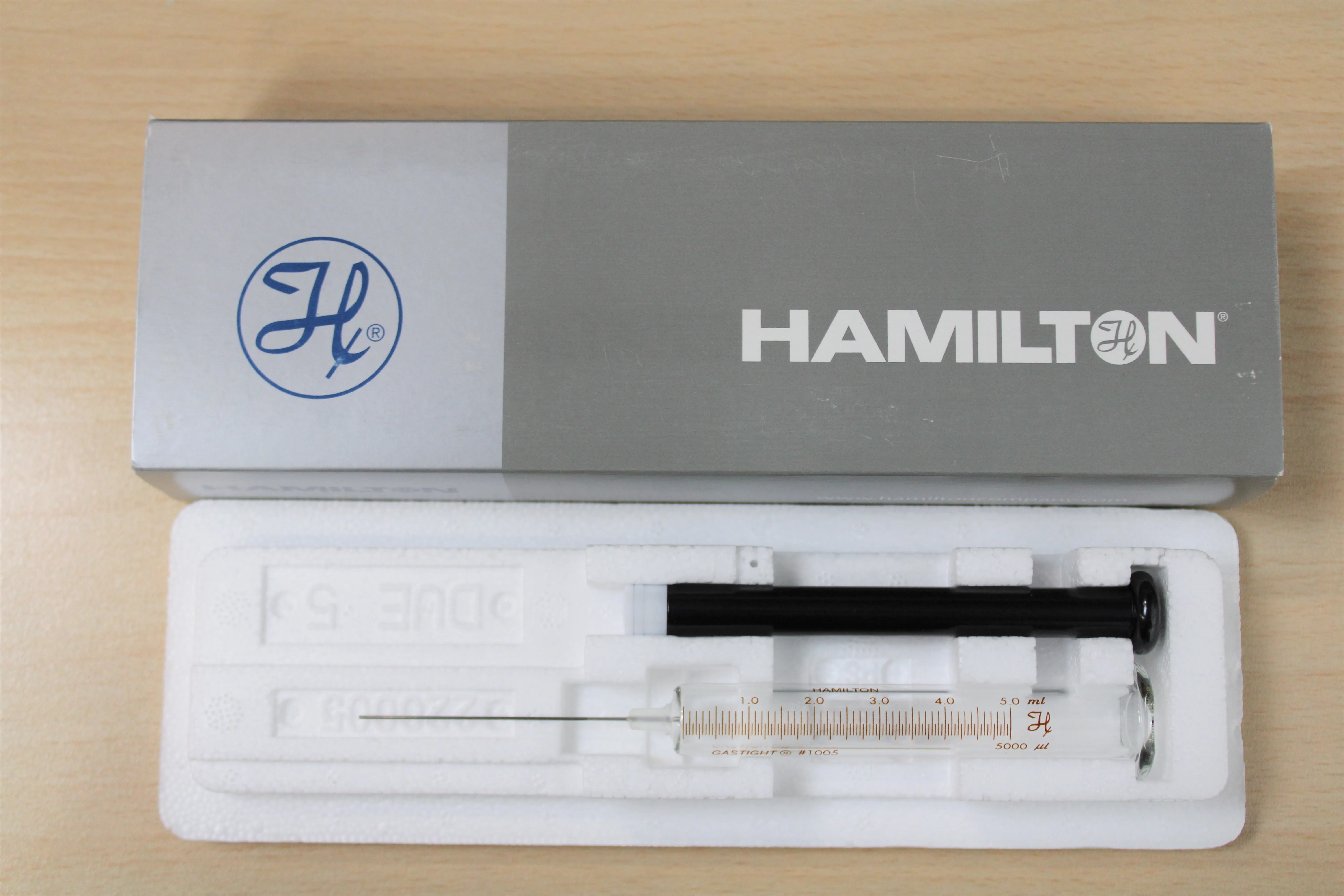 Hamilton Microlitre Syringe SYR 5mL 1005 LTN(ga22/51mm/pst3)