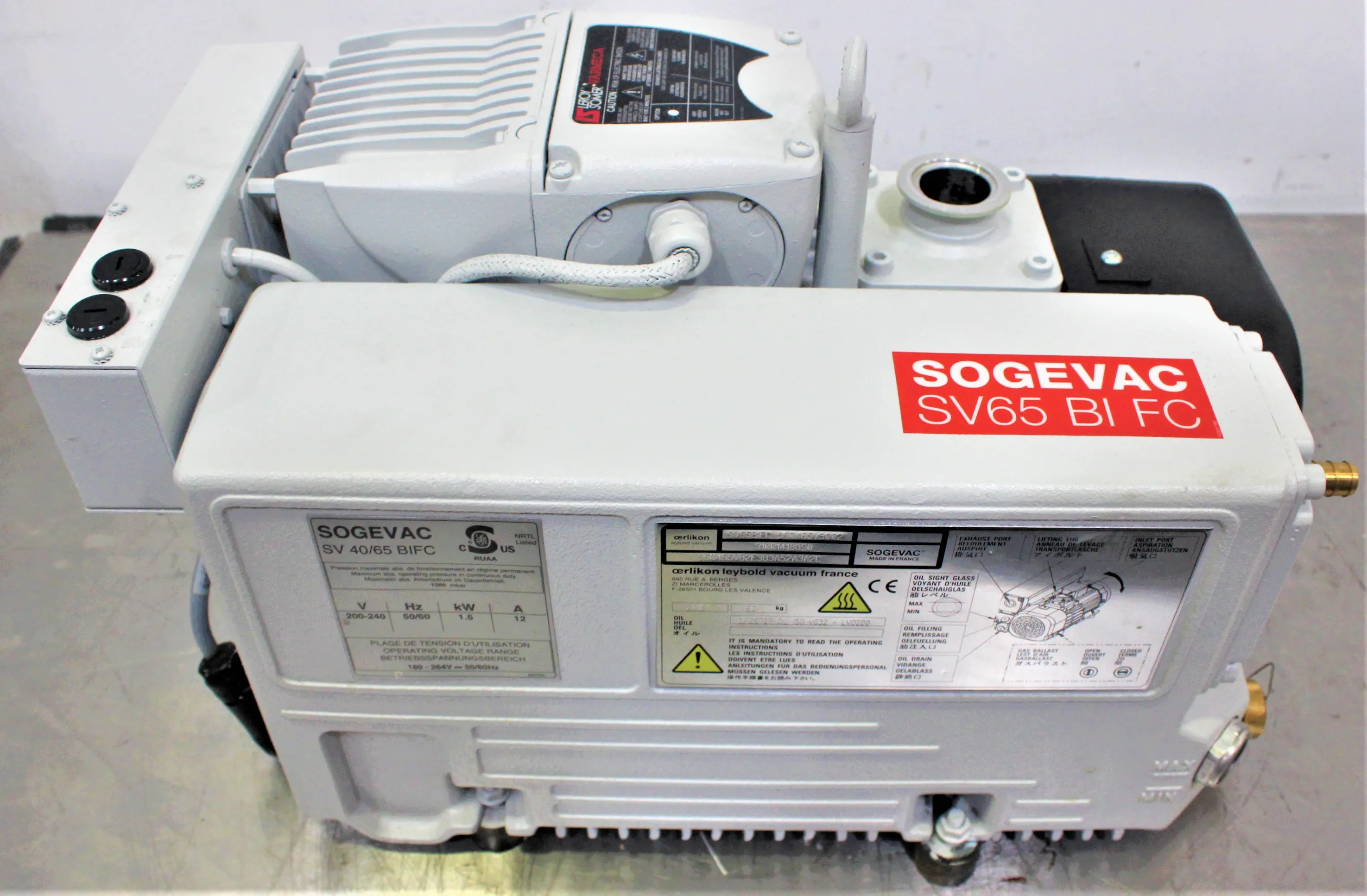 Sogevac SV-65BIFC Vacuum Pump