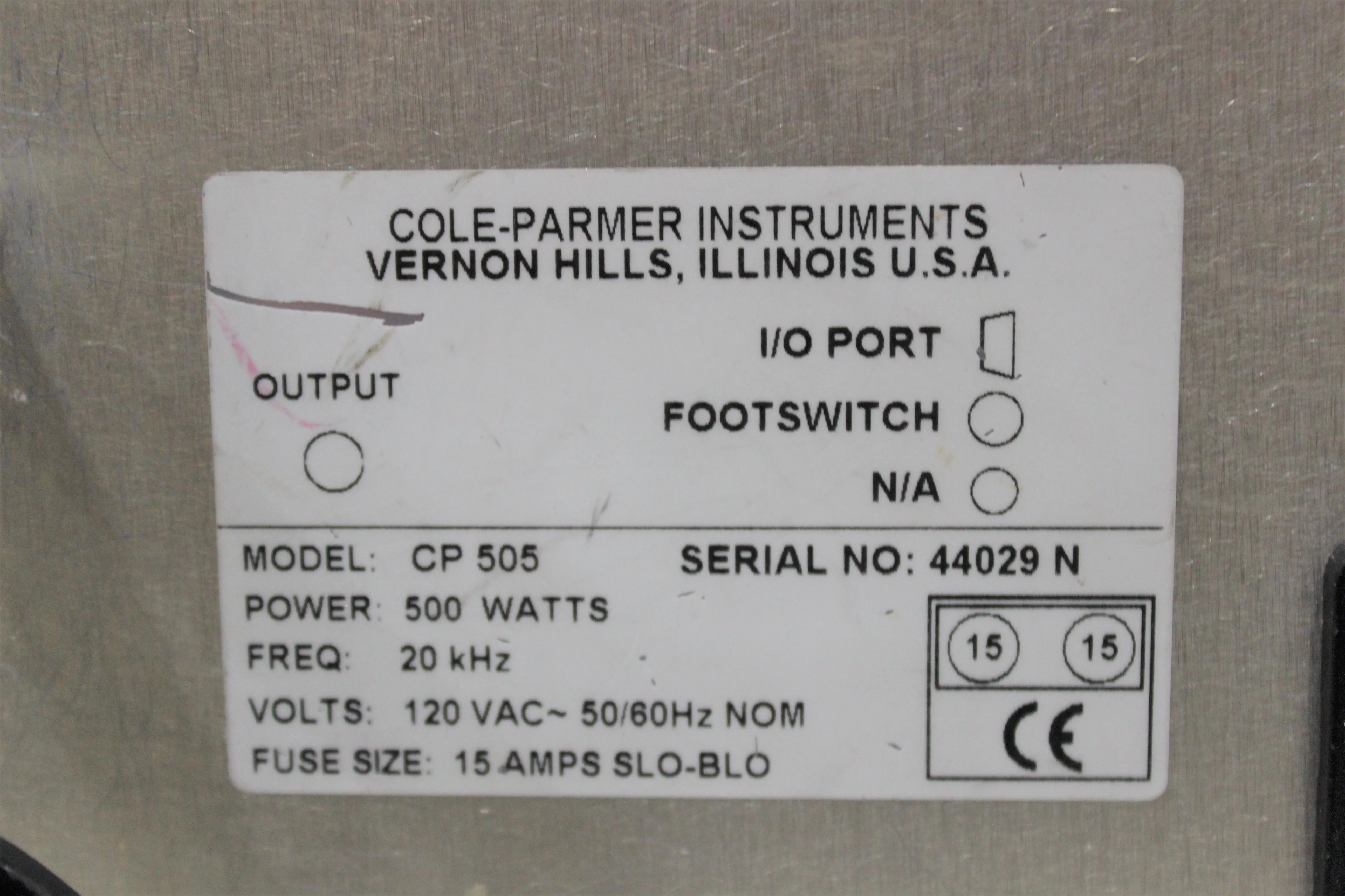 Cole Parmer CP505 Sonicator Homogenizer / Stirrer Lab Equipment