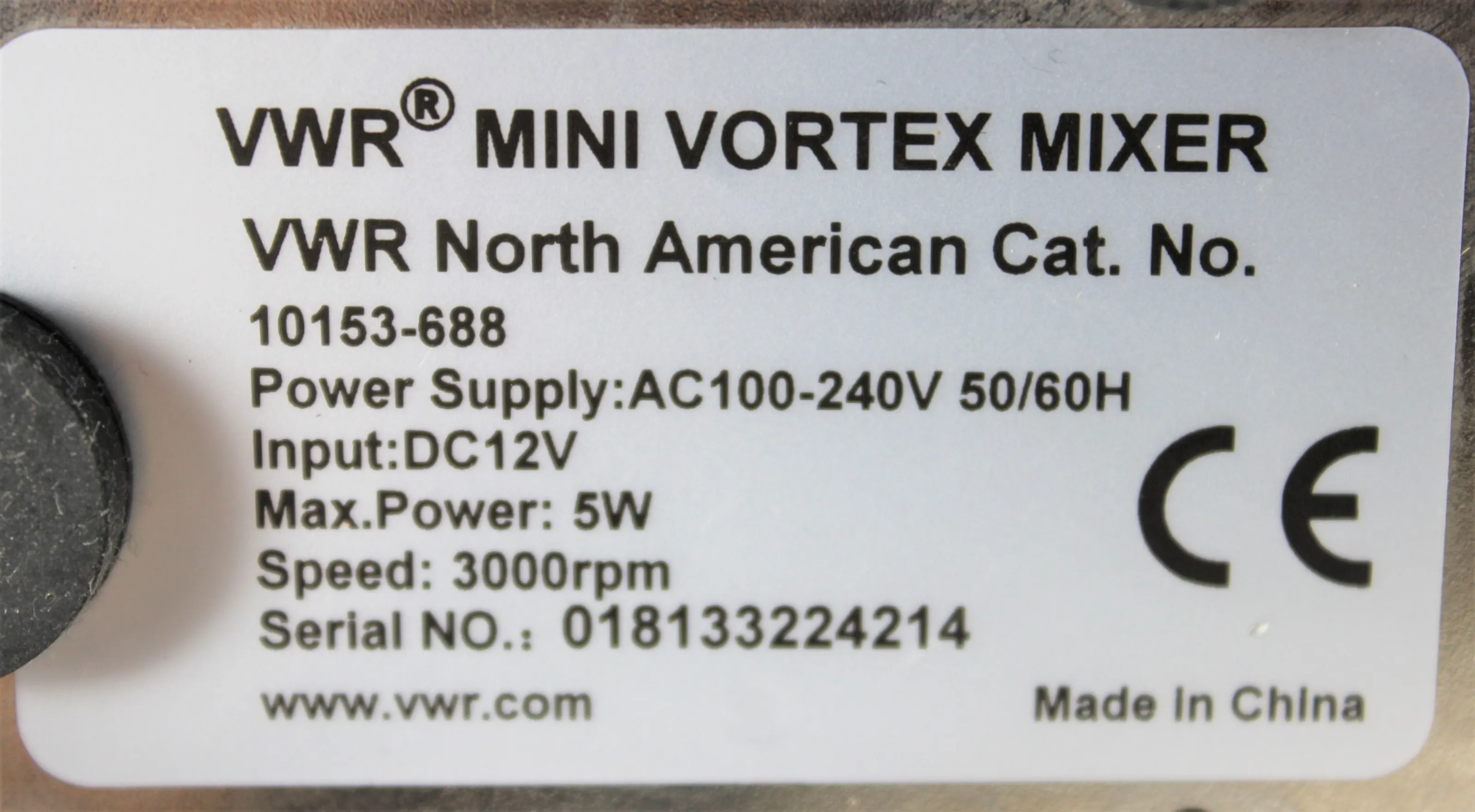 VWR Mini Vortexer Mixer Test Tube Shaker 10153-688