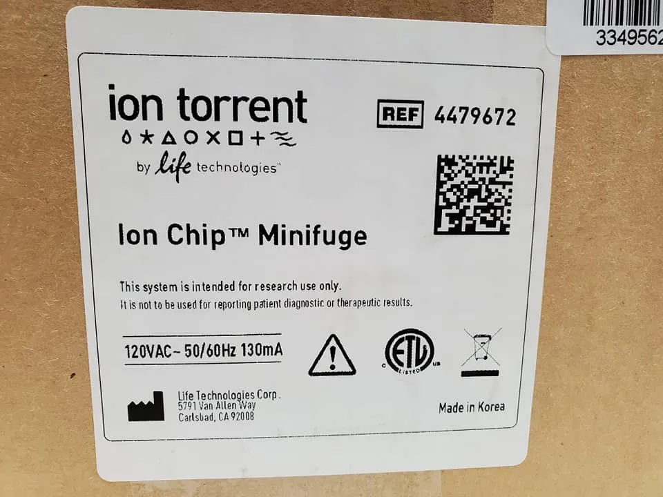 Life Technologies Ion Chip Minifuge 4779672 Microcentrifuge