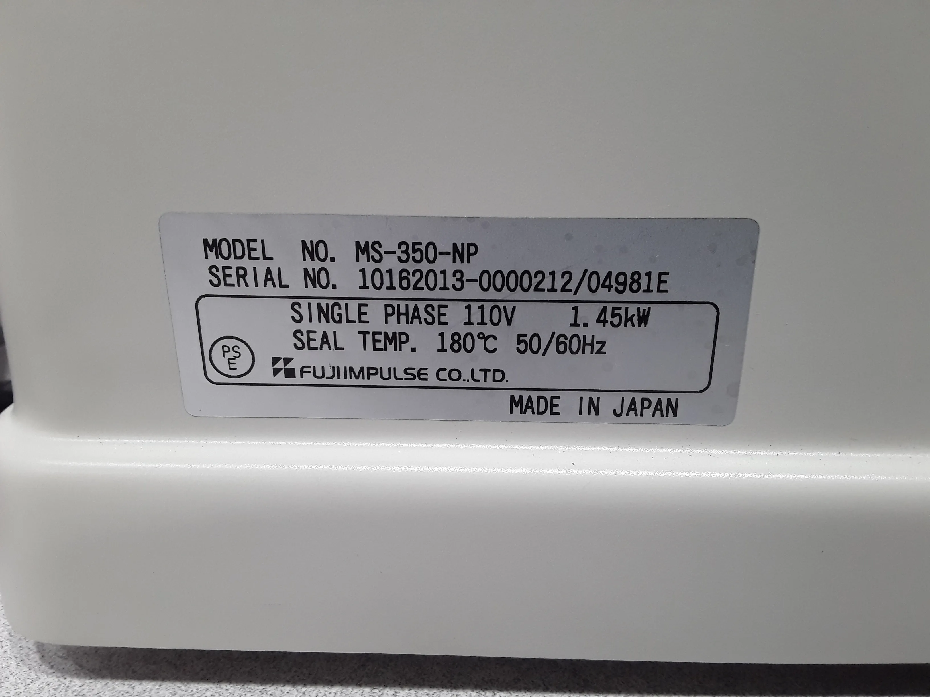 Van der Stahl Fujimpulse MS-350-NP Sealer