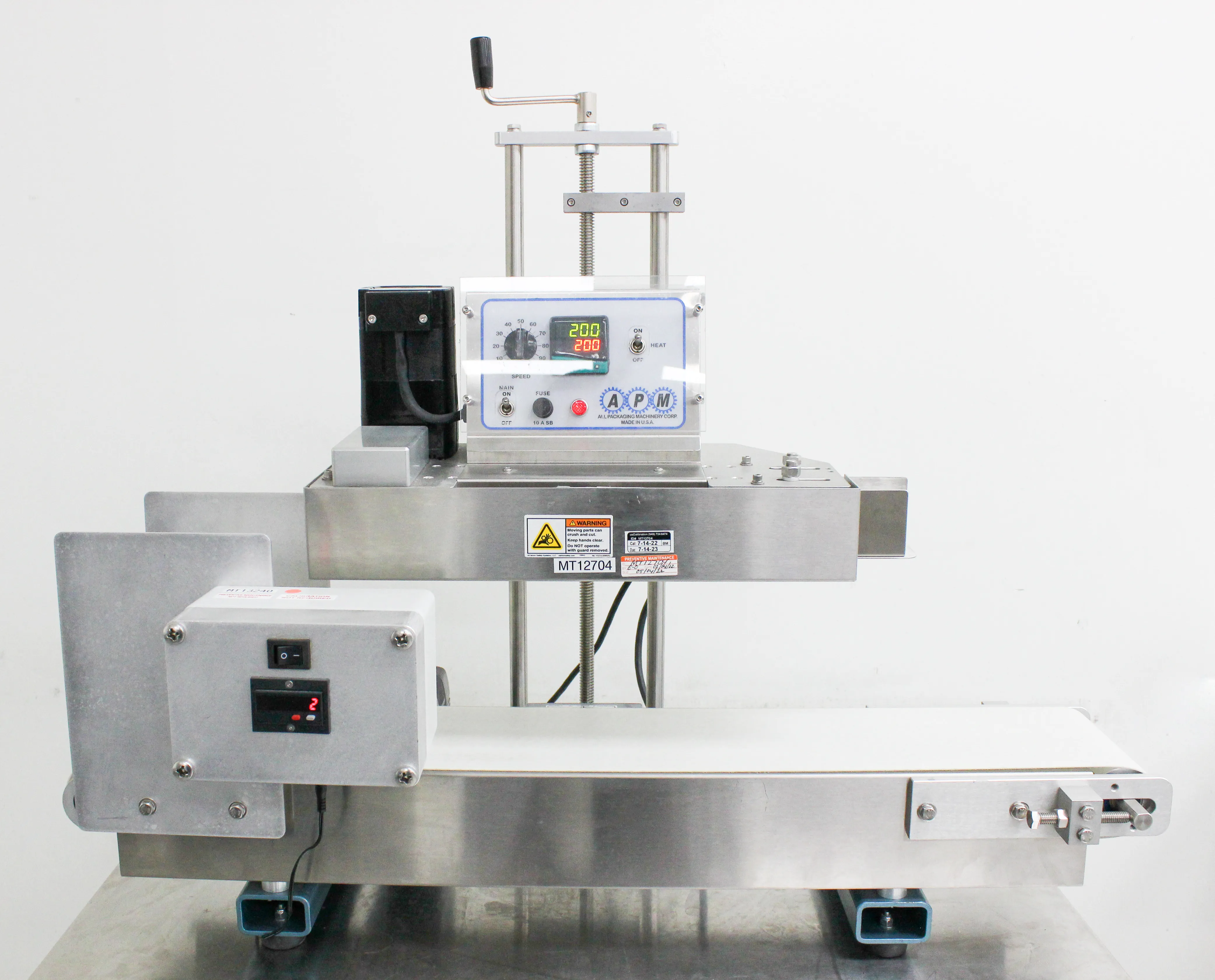 APM TCBSDM 3/8 - 6X3 Lift Tabletop Conveyor Band Sealer