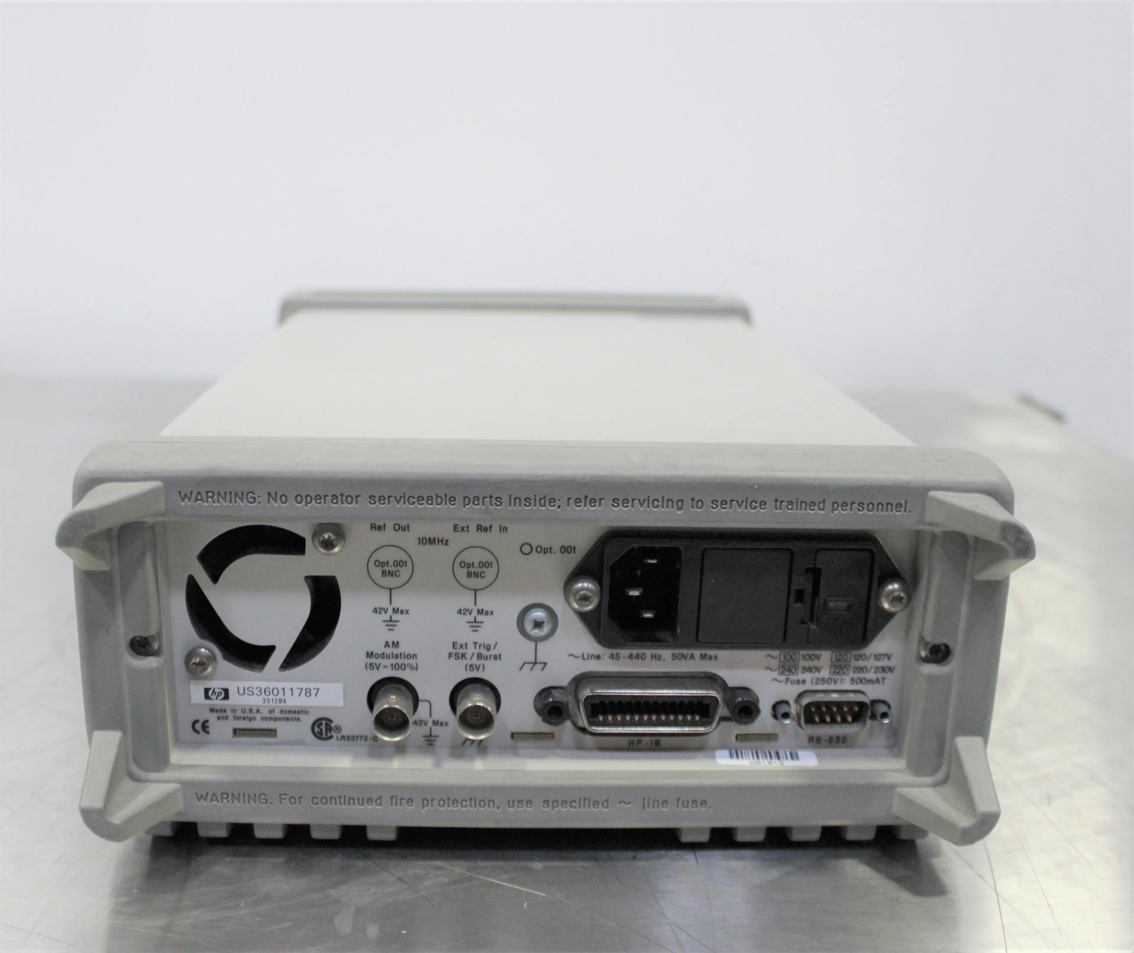 Hewlett Packard 33120A Function/Arbitrary Waveform Generator