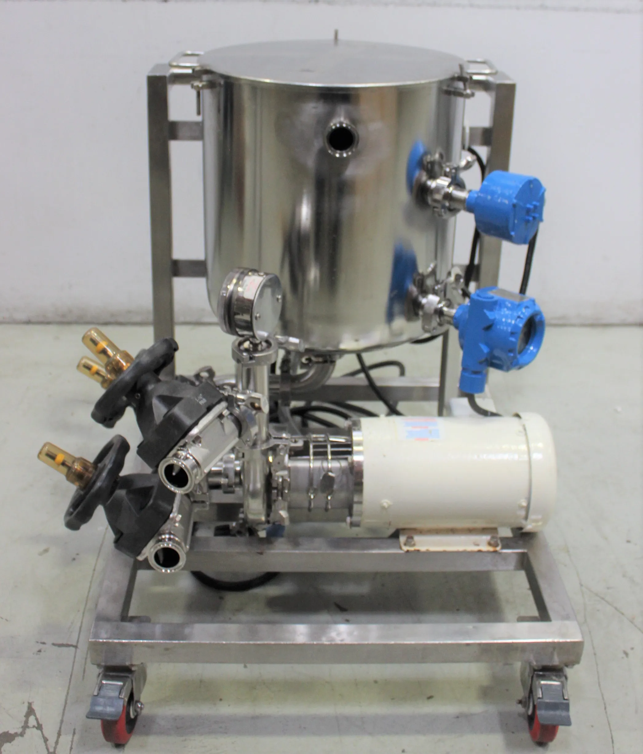 Used Clean-In-Place 5 Gallon Portable Skid with Baldor 2HP Motor SK-7509-4 Lab Equipment