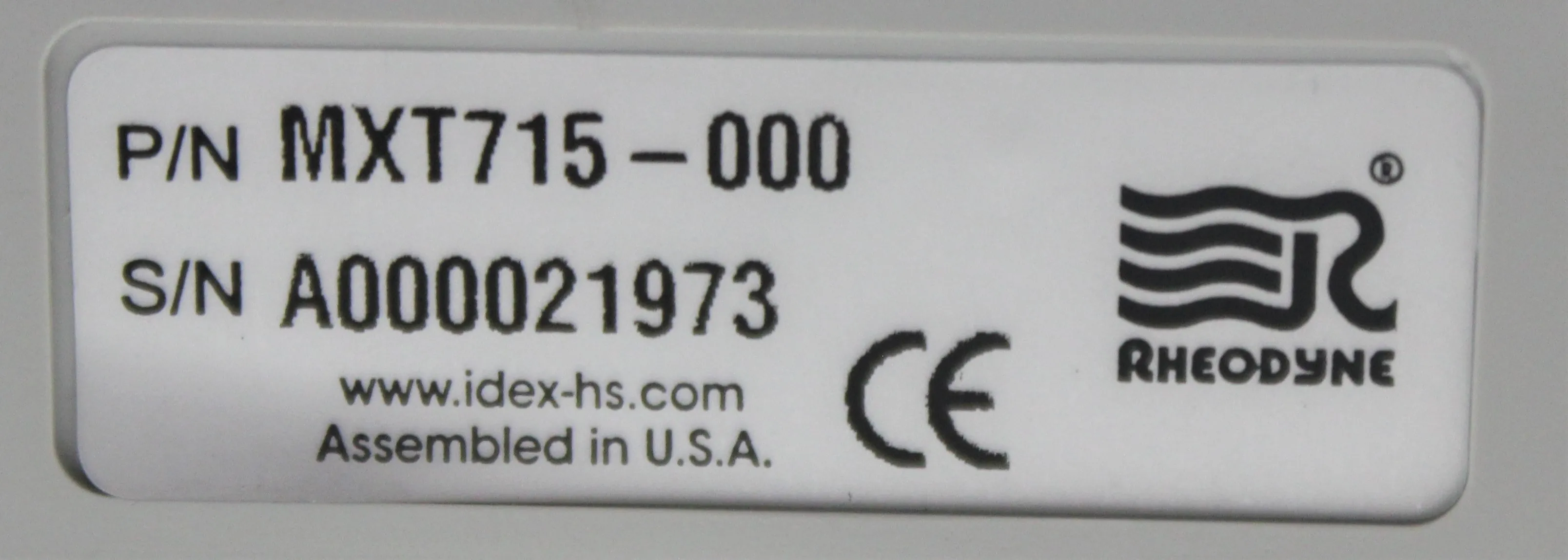 Rheodyne MXT715-000 Ultra High Pressure 6-Port Motorized Valve