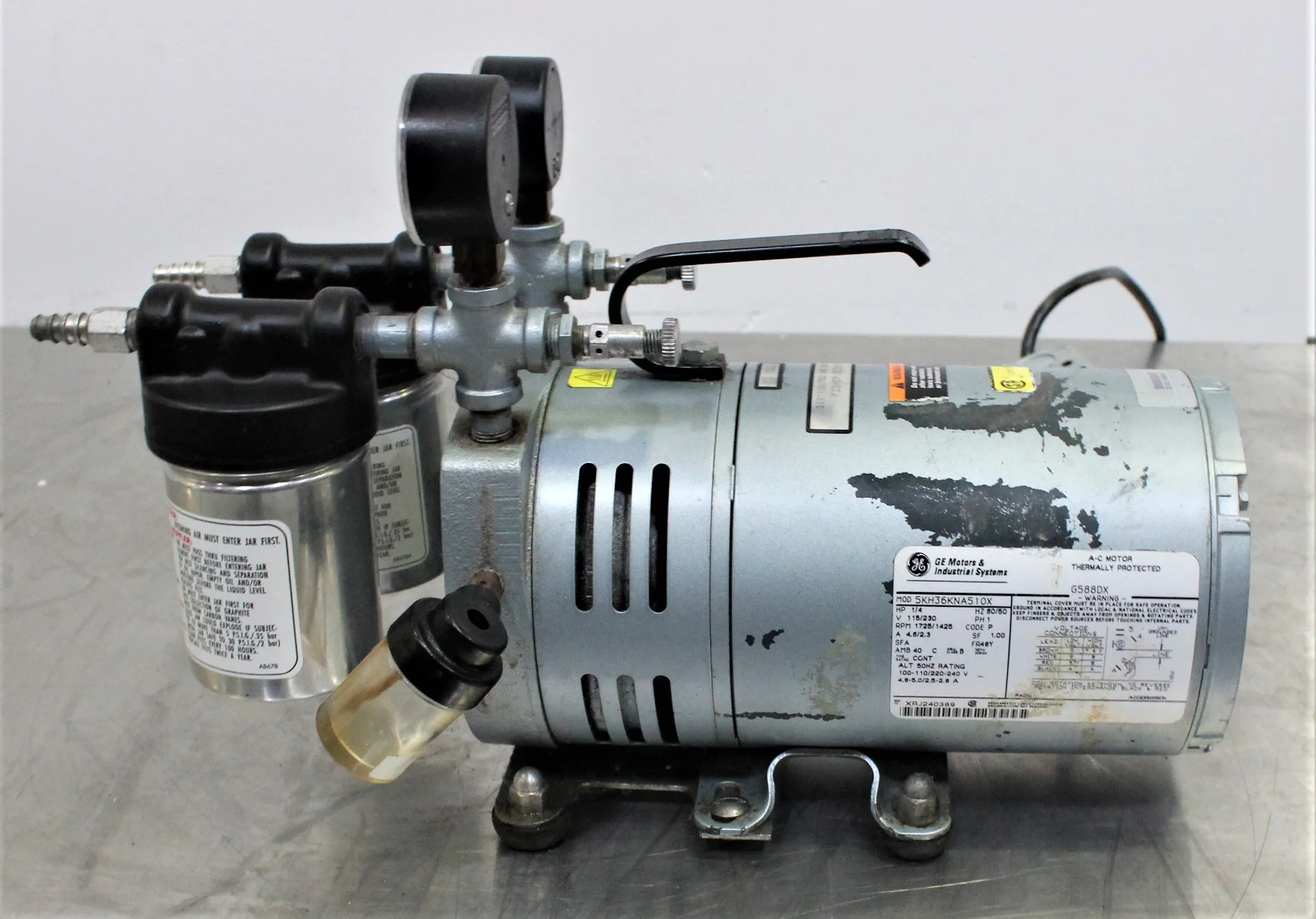 Gast 5KH36KNA510X Laboratory Vacuum and Low-Pressure Motor 1/4hp