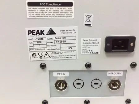 Peak Scientific Genius 1022 Nitrogen Gas Generator