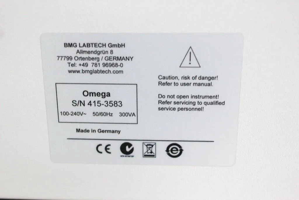 BMG Labtech FLUOstar Omega Filter-Based Multi-Mode Microplate Reader