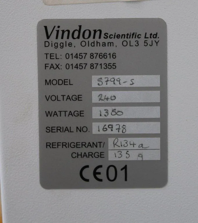 Vindon Scientific 5799-S Freezer