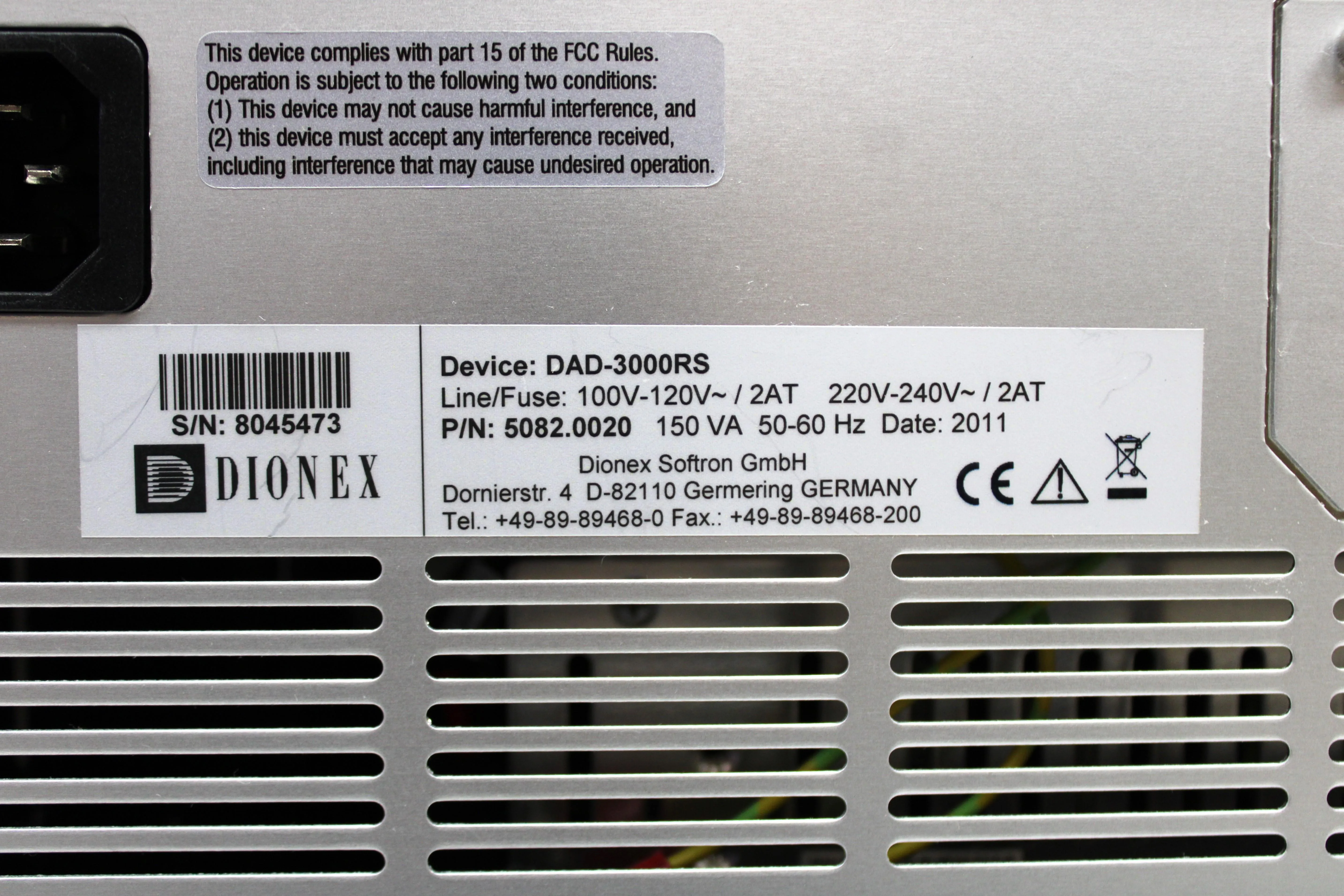 Thermo Scientific Dionex UltiMate 3000 HPLC System with DAD-3000RS Diode Array Detector and More Components