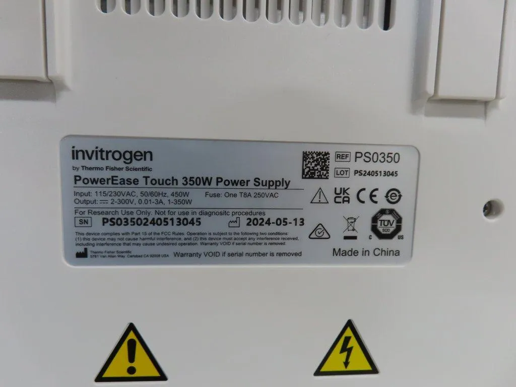 Invitrogen PowerEase Touch 350W Power Supply