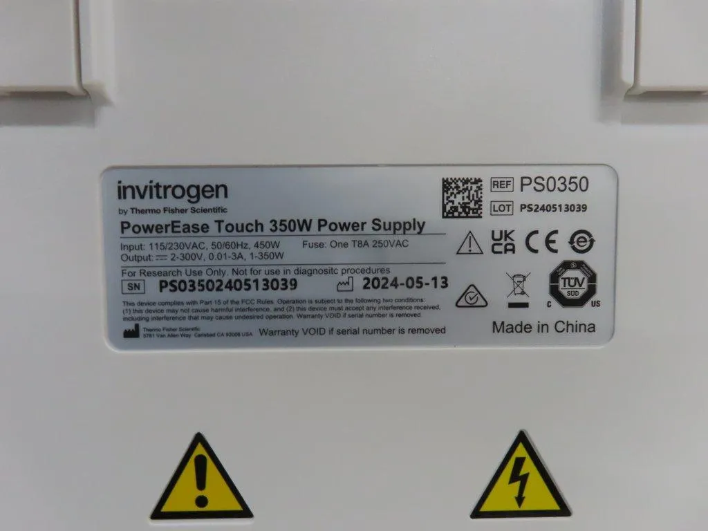 Invitrogen PowerEase Touch 350W Power Supply