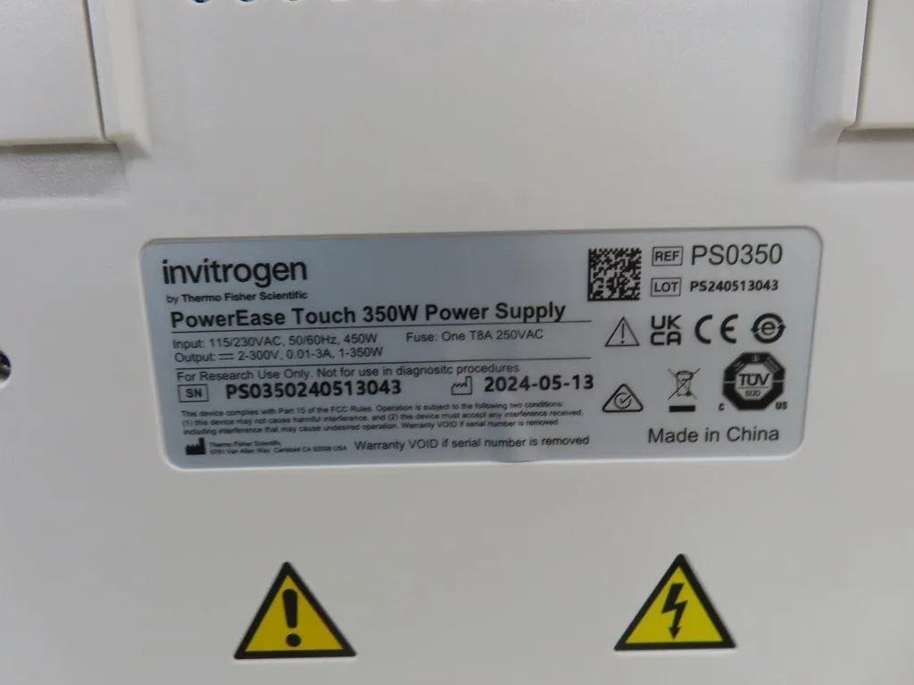 Invitrogen PowerEase Touch 350W Power Supply