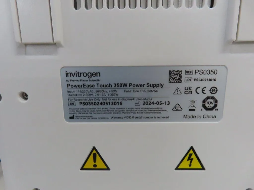 Invitrogen PowerEase Touch 350W Power Supply 