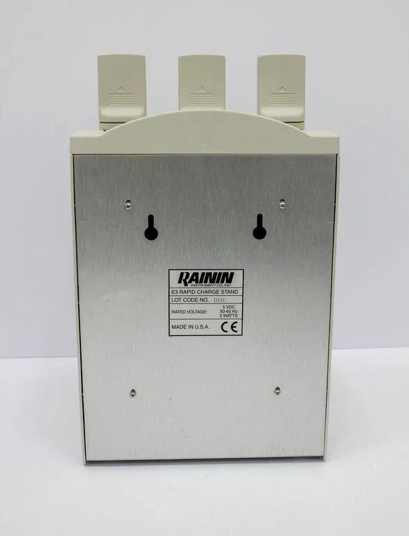 Rainin E3 Rapid Charge Stand & qty-3 EDP3-Plus Digital Pipettes - Used Laboratory Equipment