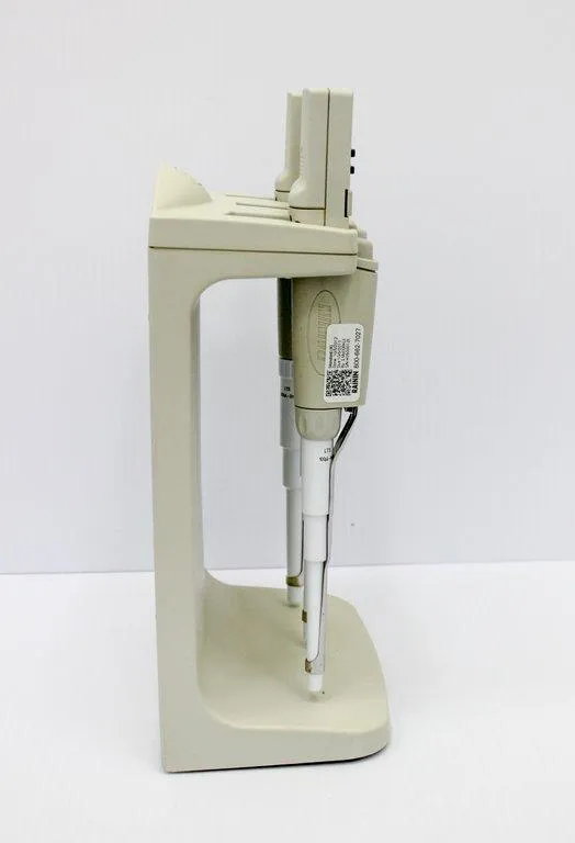 Rainin E3 Rapid Charge Stand & qty-3 EDP3-Plus Digital Pipettes - Used Laboratory Equipment