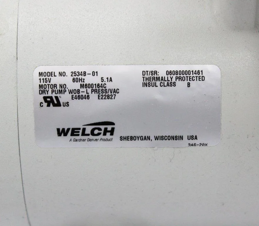 Welch 2534B-01 Vacuum Pump