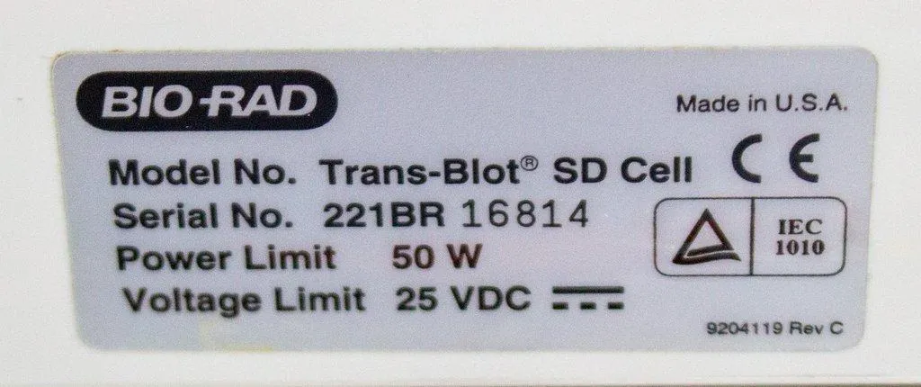 BIO-RAD Trans-Blot SD Semi-Dry Transfer Cell Electrophoresis System