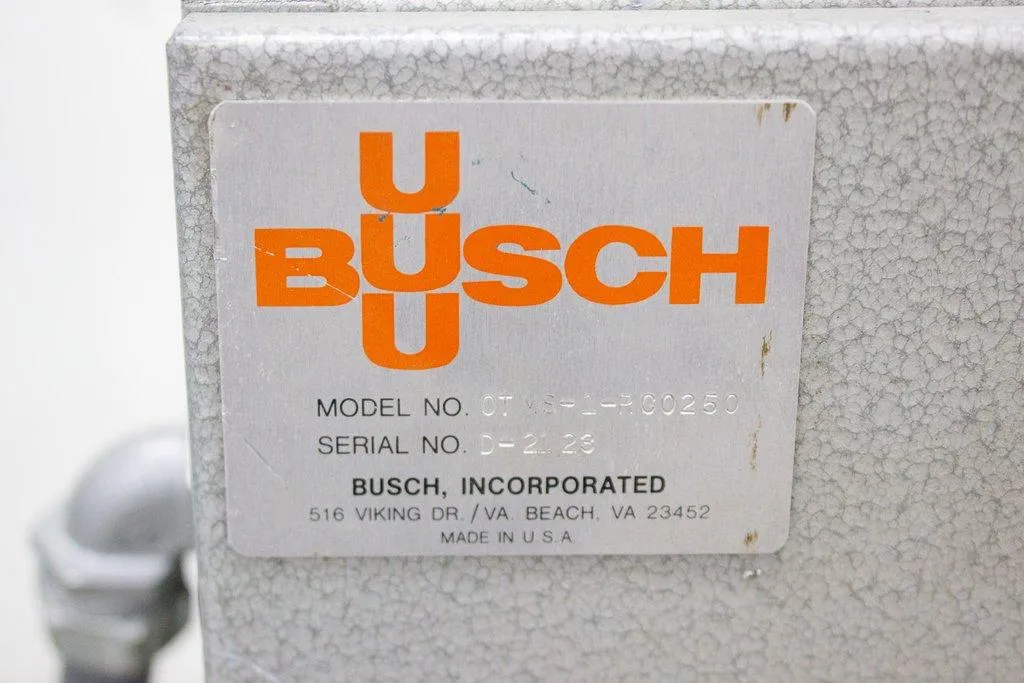 Busch RC-0250 Vane Vacuum Pump RC 0250-C406-1001 with Power Enclosure 0TMS-1-RC0250