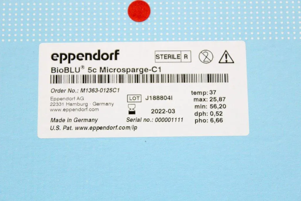 Eppendorf BioBLU Bioreactor 5c Microsparge-C1 M1363-0125C1