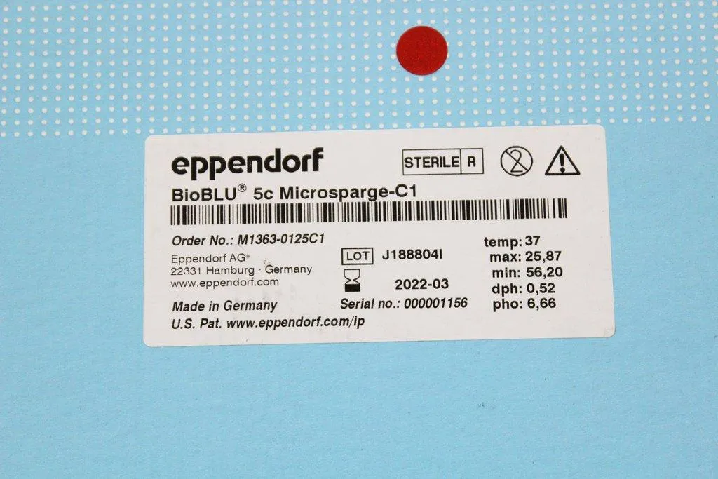 Eppendorf BioBLU Bioreactor 5c Microsparge-C1 M1363-0125C1