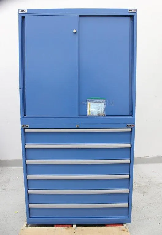 Lista Blue Steel Tool Drawer Cabinet