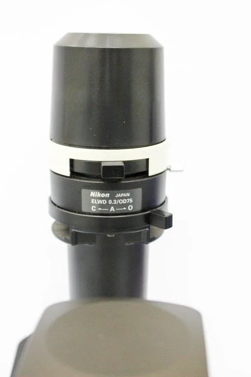 Nikon Eclipse TS100 Microscope with Broken Bottom Eyepiece and Light Bulb Replacement Needed